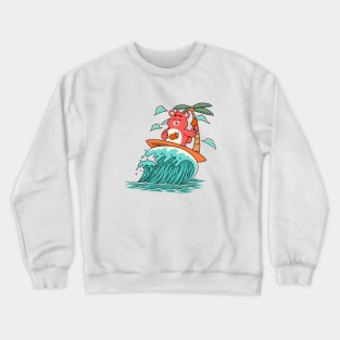 Care Bears Eating While Surfing Crewneck Sweatshirt